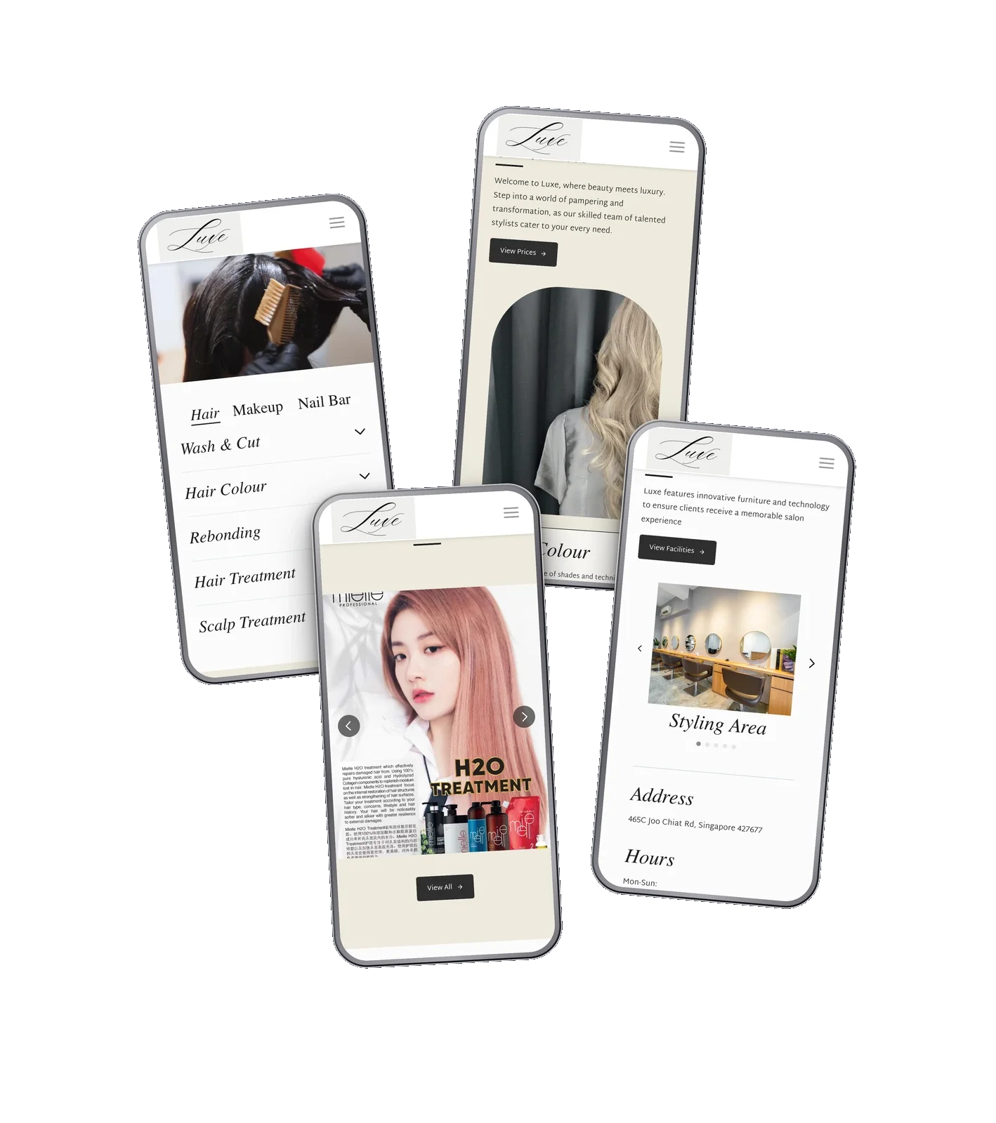 Luxe XM Saloon — mobile view
