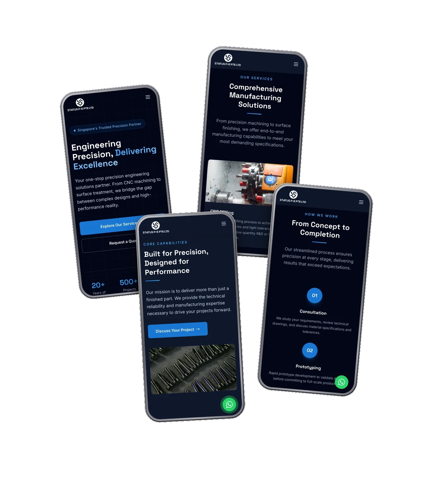 Status P-E — mobile view